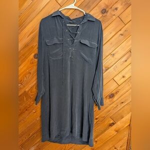 Club Monaco Silk Lace-Up Dress Size 10